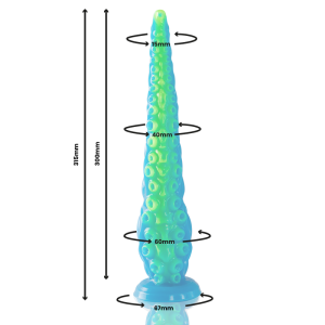 DILDO SCYLLA TENTACLE FLUORESCENTE | GRANDE - Image 3