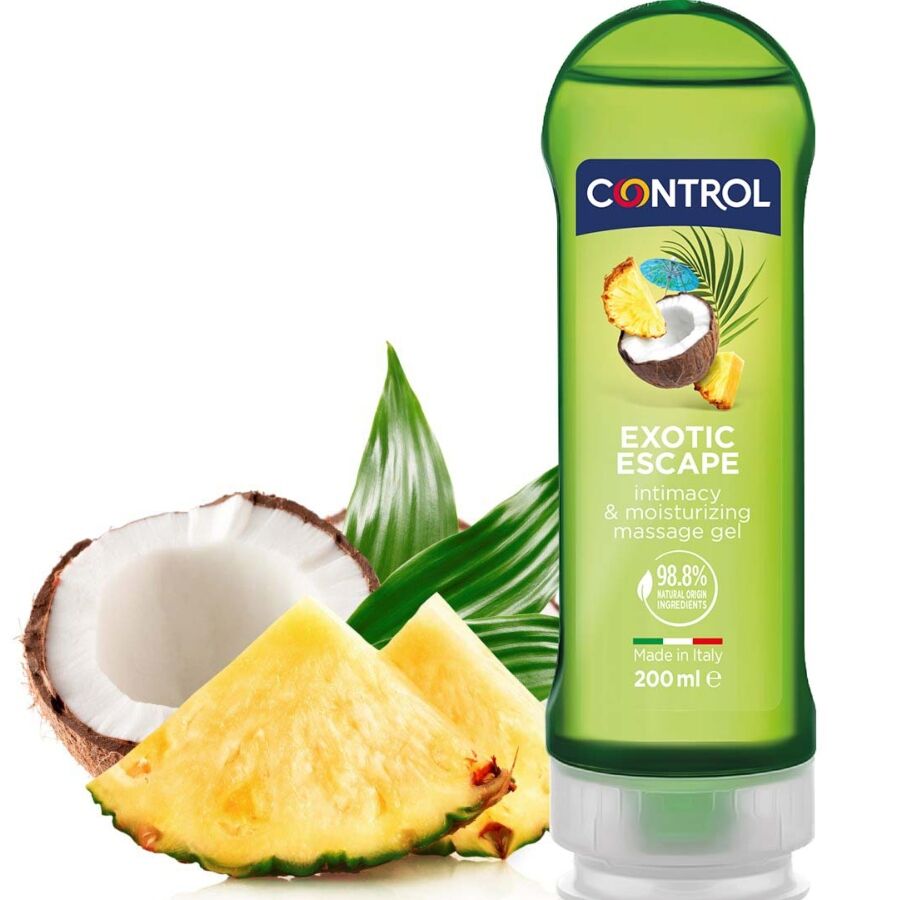 GEL DE MASSAGEM CONTROL 2 EM 1 EXOTIC | 200 ML