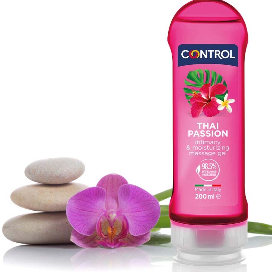 GEL DE MASSAGEM CONTROL 2 EM 1 THAI PASSION | 200 ML