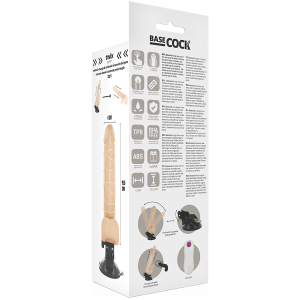 BASECOCK - VIBRADOR REALISTA COM COMANDO NATURAL COM TESTÍCULOS 19,5CM - Image 5