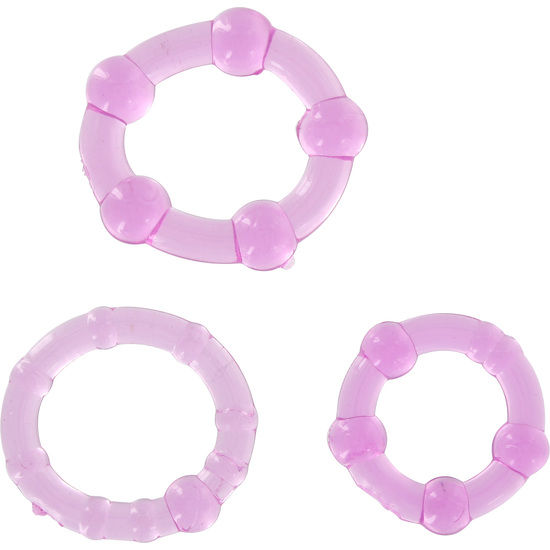 KIT DE 3 ANÉIS PARA O PÉNIS | ROXO