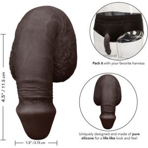PÉNIS DE SILICONE PARA PACKING | NEGRO - Image 2