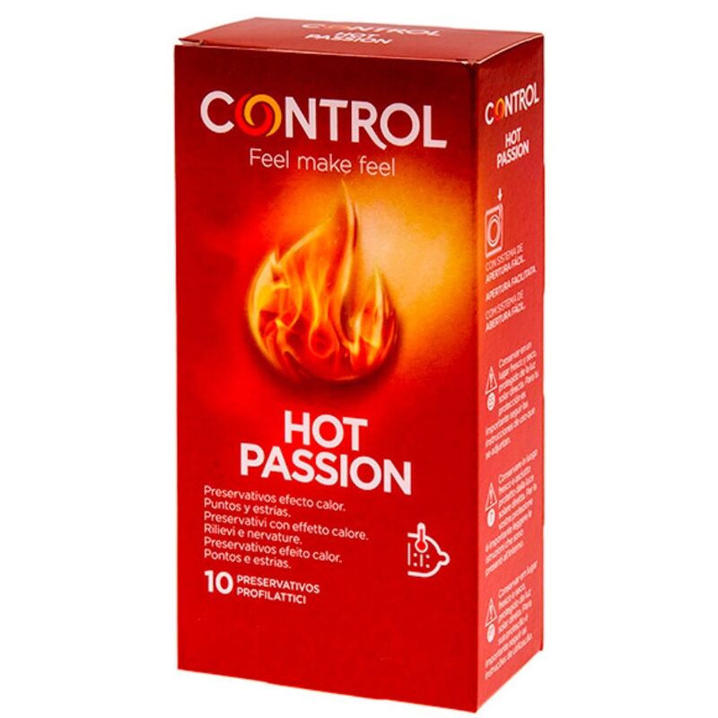 CONTROL - PRESERVATIVOS HOT PASSION (EFEITO QUENTE) | 10 UNIDADE