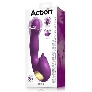 ACTION - VIBRADOR TOKA (COM OSCILAÇÃO 360º E LÍNGUA ESTIMULANTE) - Image 9