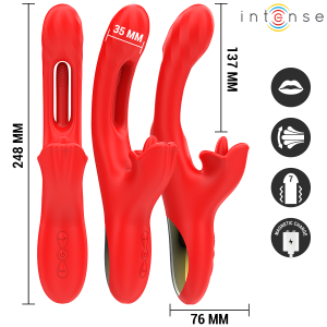 VIBRADOR JESSICA COM ESTIMULADOR DE CLÍTORIS | 24,8 CM - Image 3