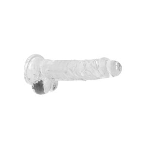 DILDO REALISTA COM TESTÍCULOS CRYSTAL CLEAR 8 /21CM ROSA REALROCK - Image 4