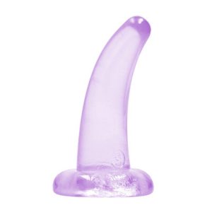 DILDO NON-REALISTIC CRYSTAL CLEAR  5 /11,5 CM ROXO REALROCK - Image 6