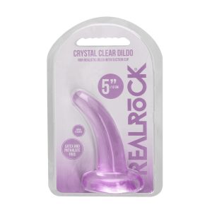 DILDO NON-REALISTIC CRYSTAL CLEAR  5 /11,5 CM ROXO REALROCK - Image 2