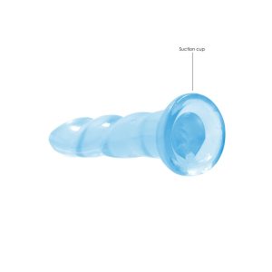DILDO NON-REALISTIC CRYSTAL CLEAR 7 /17 CM AZUL REALROCK - Image 3