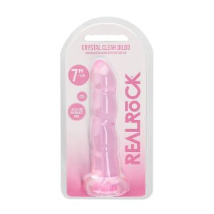 DILDO NON-REALISTIC CRYSTAL CLEAR 7 /17 CM ROSA REALROCK - Image 2