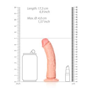 DILDO CURVED REALISTIC 6 /15,5 CM FLESH REALROCK - Image 6