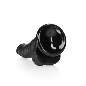 DILDO REALISTA COM TESTÍCULOS CURVED 7 /18CM PRETO REALROCK - Image 5