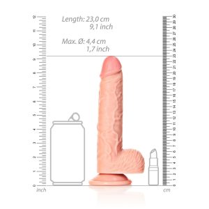 DILDO REALISTA COM TESTÍCULOS STRAIGHT 8 /20,5 CM FLESH REALROCK - Image 6