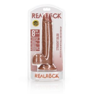DILDO REALISTA COM TESTÍCULOS STRAIGHT 8 /20,5 CM REALROCK - Image 2