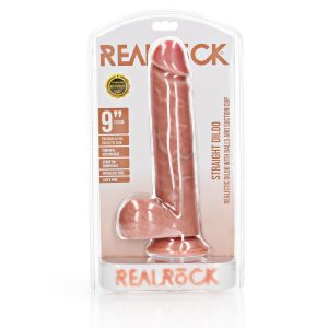 DILDO REALISTA COM TESTÍCULOS STRAIGHT 9 /23 CM FLESH REALROCK - Image 1