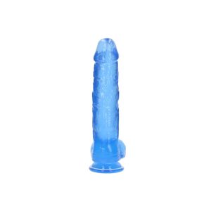 DILDO REALISTA COM TESTÍCULOS CRYSTAL CLEAR10 /25,4 CM AZUL REALROCK - Image 3