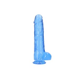 DILDO REALISTA COM TESTÍCULOS CRYSTAL CLEAR10 /25,4 CM AZUL REALROCK - Image 4