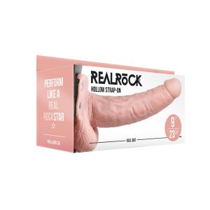 STRAP-ON OCO COM TESTÍCULOS 9 /23 CM FLESH REALROCK - Image 1
