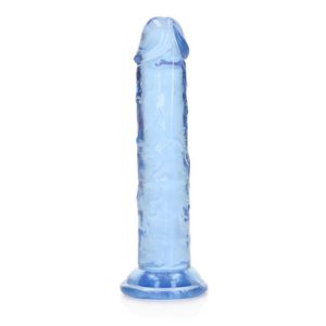 DILDO STRAIGHT REALISTIC CRYSTAL CLEAR 6 /14,5 CM AZUL REALROCK - Image 7