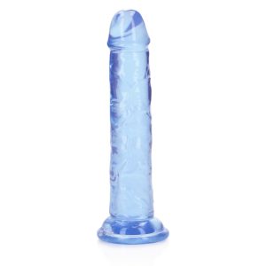 DILDO STRAIGHT REALISTIC CRYSTAL CLEAR 6 /14,5 CM AZUL REALROCK - Image 3