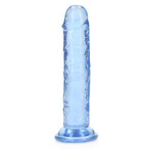 DILDO STRAIGHT REALISTIC CRYSTAL CLEAR 6 /14,5 CM AZUL REALROCK - Image 4