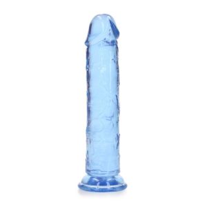 DILDO STRAIGHT REALISTIC CRYSTAL CLEAR 7 /18 CM AZUL REALROCK - Image 7