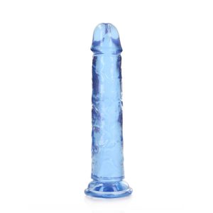 DILDO STRAIGHT REALISTIC CRYSTAL CLEAR 7 /18 CM AZUL REALROCK - Image 3