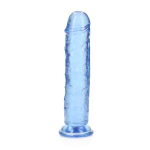 DILDO STRAIGHT REALISTIC CRYSTAL CLEAR 7 /18 CM AZUL REALROCK - Image 4