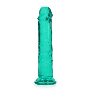 DILDO STRAIGHT REALISTIC CRYSTAL CLEAR 7 /18 CM VERDE REALROCK - Image 7