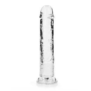 DILDO STRAIGHT REALISTIC CRYSTAL CLEAR 9 /23 CM TRANSPARENTE REALROCK - Image 3