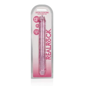 DILDO DUPLO CRYSTAL CLEAR REALISTIC DONG 13 /34 CM ROSA REALROCK - Image 2