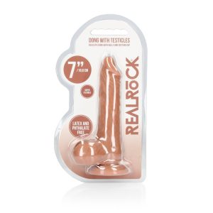 DILDO COM TESTÍCULOS TAN 7 / 17 CM REALROCK - Image 2