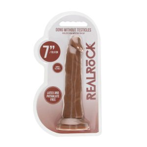 DILDO SEM TESTÍCULOS TAN 7 / 17 CM REALROCK - Image 1