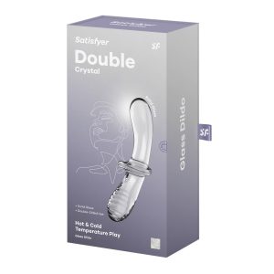 DILDO DE VIDRO DOUBLE CRYSTAL TRANSPARENTE SATISFYER - Image 1