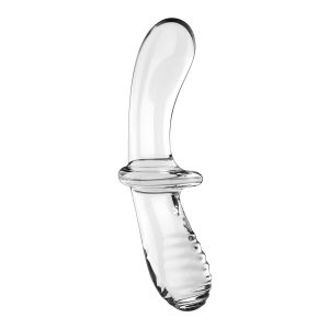 DILDO DE VIDRO DOUBLE CRYSTAL TRANSPARENTE SATISFYER - Image 3