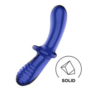 DILDO DE VIDRO DOUBLE CRYSTAL AZUL SATISFYER - Image 6