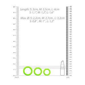 KIT DE 3 ANÉIS PARA O PÉNIS OUCH! (FLUORESCENTES) - Image 5
