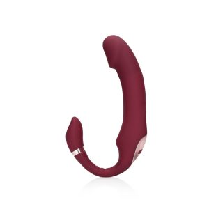 STRAP-ON SEM ARNÊS LOVELINE COM VIBRAÇÃO (BORDÔ) - Image 6
