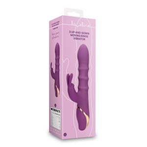 VIBRADOR 3 UP-AND-DOWN MOVING RINGS ORCHIDEE PURPLE LOVELINE - Image 1
