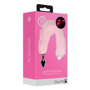 PLUG ANAL COM CAUDA DE RAPOSA ROSA LUMINOSA OUCH! - Image 2