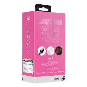 PLUG ANAL COM CAUDA DE RAPOSA ROSA LUMINOSA OUCH! - Image 3