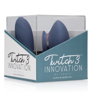 TWITCH 3 VIBRADOR RECARREGÁVEL E SUCÇÃO AZUL/CINZA INNOVATION - Image 2