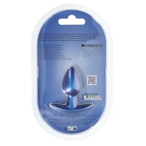 PLUG ANAL SMOOTH SILICONE SMALL 2.6 /6,5 CM METALLIC BLUE OUCH! - Image 1