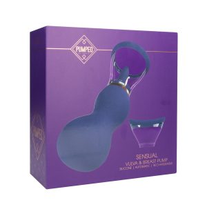 BOMBA RECARREGÁVEL PARA VULVA E SEIOS SENSUAL ROXA PUMPED - Image 6