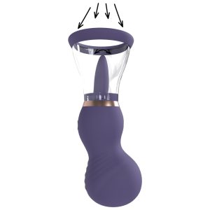 BOMBA RECARREGÁVEL PARA VULVA E SEIOS SENSUAL ROXA PUMPED - Image 5