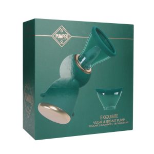 BOMBA PARA VULVA E SEIOS EXQUISITE FOREST GREEN PUMPED - Image 7