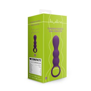 PLUG ANAL COM VIBRAÇÃO EM FORMA DE LÁGRIMAS CLEAR PURPLE LOVELINE - Image 2