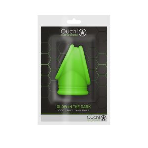 ANEL PARA O PÉNIS E TESTICULOS FLUORESCENTE GLOW IN THE DARK OUCH! - Image 1