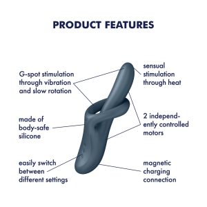 VIBRADOR SATISFYER HEAT FLEX 4 (CINZA) - Image 5