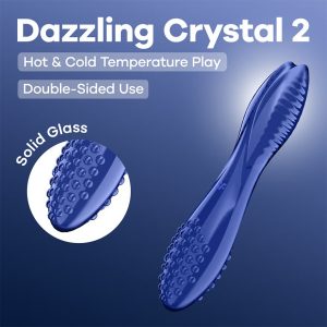 DILDO DE VIDRO SATISFYER DAZZLING CRYSTAL 2 (AZUL) - Image 6